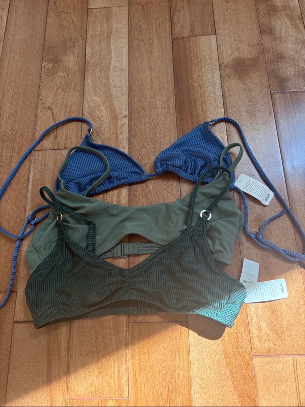 Lot of Aerie Bikini Tops Size Medium 
Ribbed, New with Tags